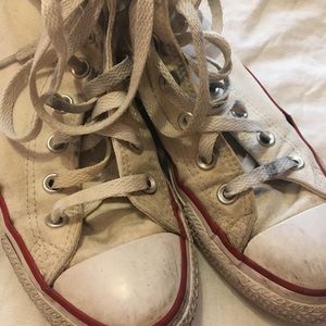 White Converse High Tops